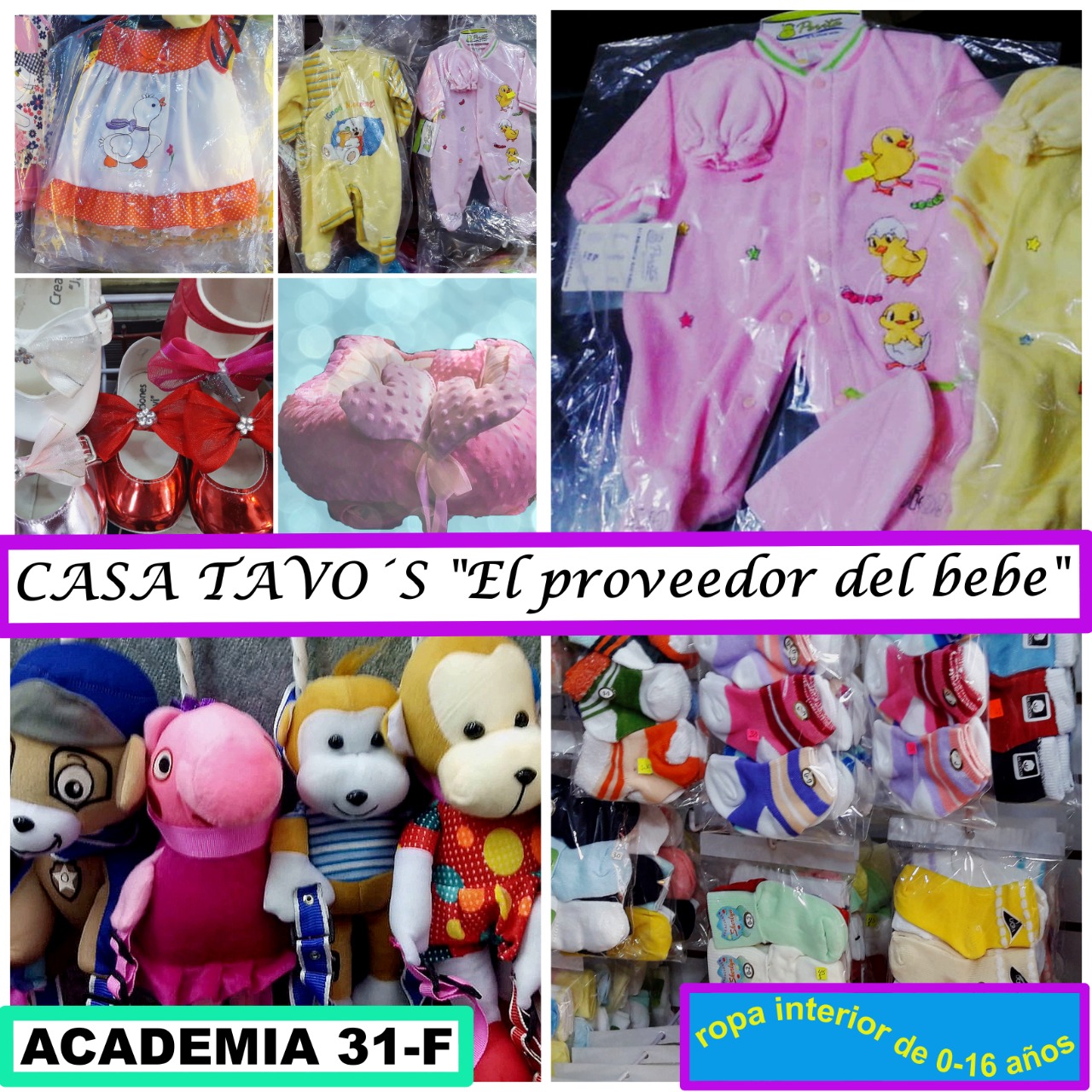 Ropa de bebé Casa Tavo Suc. Academia